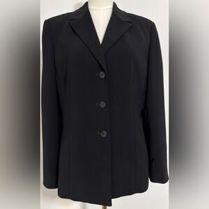 Le Suit Black Tailored  Jacket Size 12 Office Dressy Classy